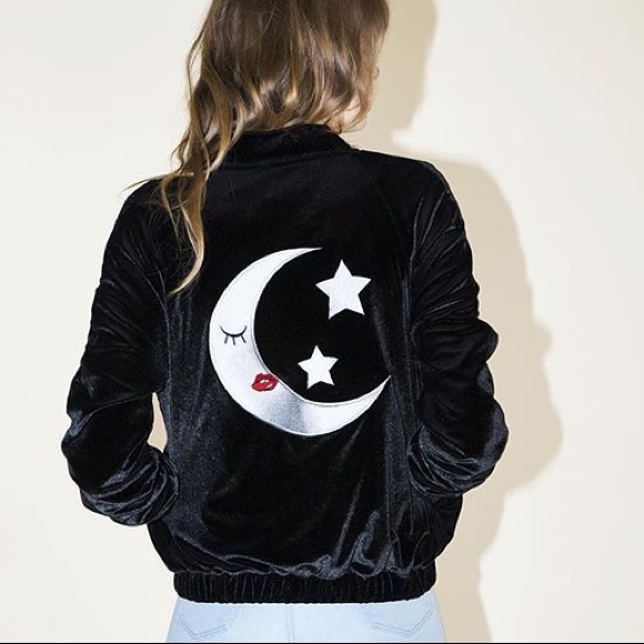 Valfre Jackets & Blazers - Valfre Lune Velvet Moon Star Bomber Jacket